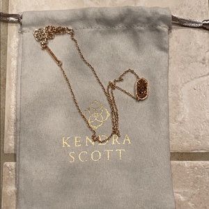Kendra Scott Rose Gold Drusy Necklace